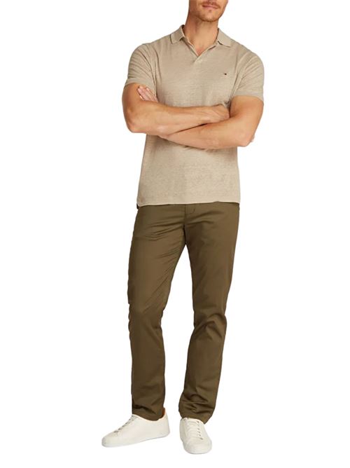 polo regular in lino Tommy Hilfiger | MW0MW38476RBT